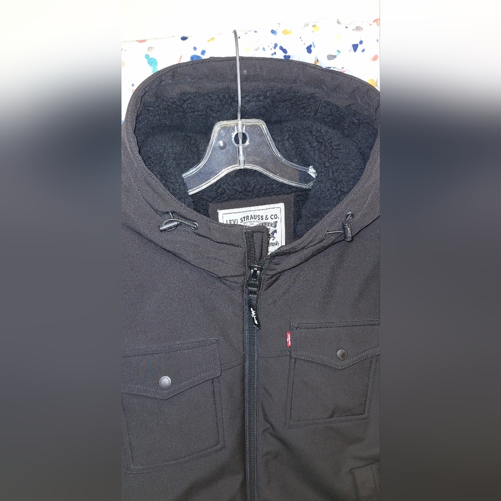Men's Levi's Sherpa Lined Coat Large - Picture 3 of 14